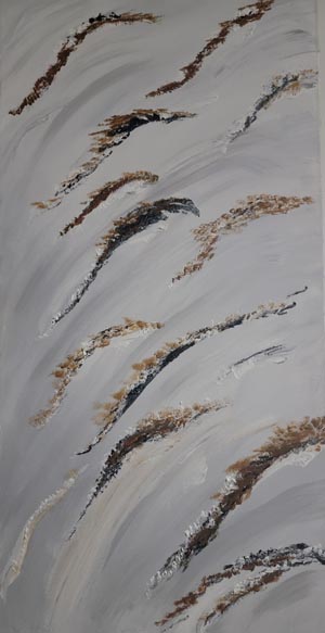 Landscape panel in black and white